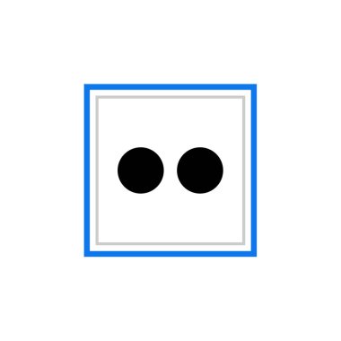 Flickr logosu, görüntü sunucu ve video sunucu servisi ve çevrimiçi topluluk, vektör illüstrasyonu