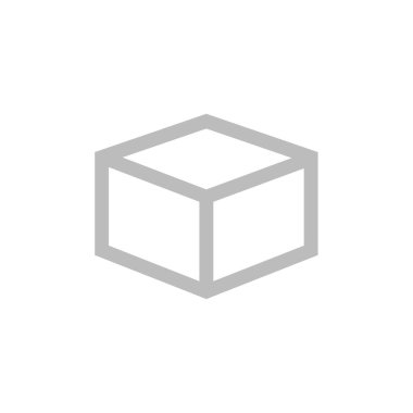 küp simge vektör çizim