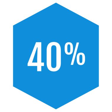 Beyaz arkaplanda mavi vektör simgesi