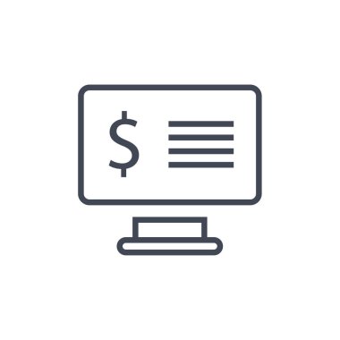 İzole edilmiş beyaz arkaplanda çevrimiçi vektör simgesi 