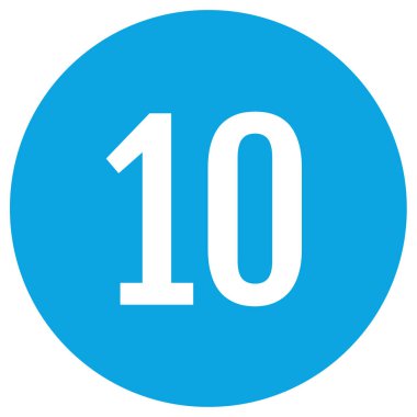 10 numaralı simge vektör illüstrasyonu