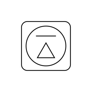 Soyut çokgen geometrik şekil simgesi, vektör illüstrasyonu