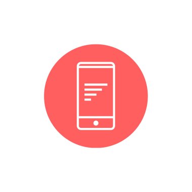 Akıllı telefon simgesi. düz vektör illüstrasyonu 