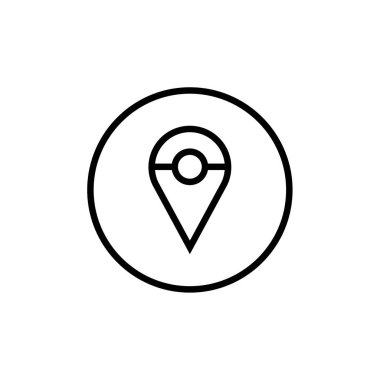 konum ve GPS simgesi. Web simgesi basit illüstrasyon 