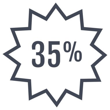 35 numara vektör illüstrasyonu