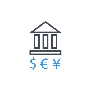 Modern bankacılık simgesinin vektör illüstrasyonu      