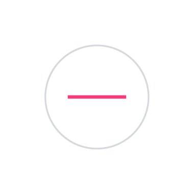 Eksi vektör simgesi, basit ve minimalist düz çizim, negatif çizgi sembolü