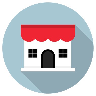 Dükkan. Web simgesi basit illüstrasyon