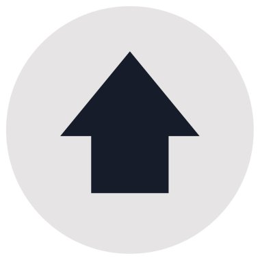 yukarı ok simgesi, vektör illüstrasyonu