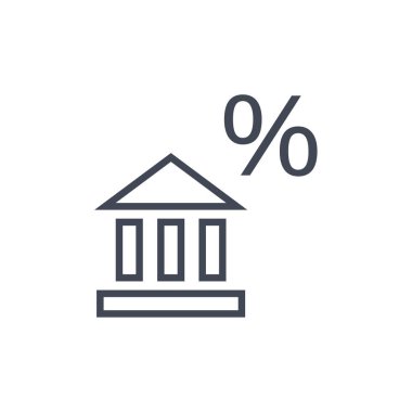 Modern bankacılık simgesinin vektör illüstrasyonu      