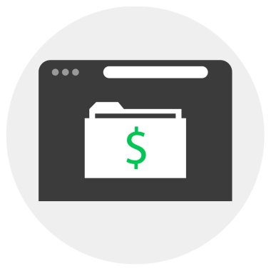 Para düz simgesi. vektör çizim 