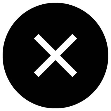 Moda Biçimli İzole Arkaplanda Simgeyi İptal Et 