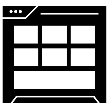 İnternet sitesi. Web simgesi basit illüstrasyon 