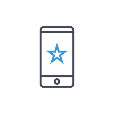 akıllı telefon simgesi, cep telefonu, vektör illüstrasyonu 