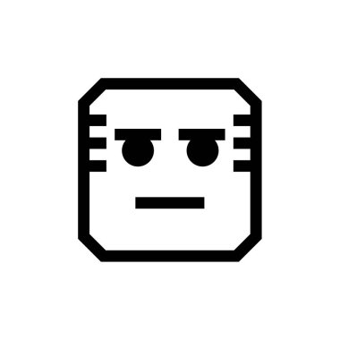 emoji düz simgesi, vektör illüstrasyonu 