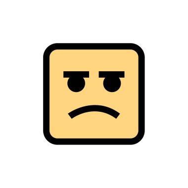 emoji düz simgesi, vektör illüstrasyonu 