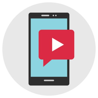 SMS ve Metin Mesajlaşması ikon vektör illüstrasyonu