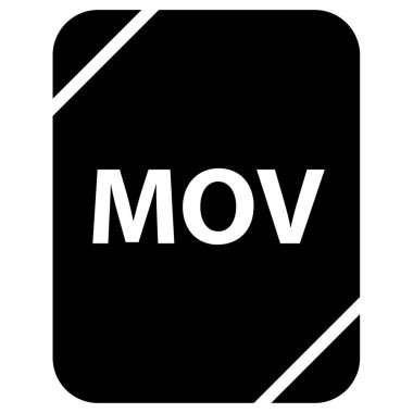 Mov veri dosya simgesinin vektör illüstrasyonu