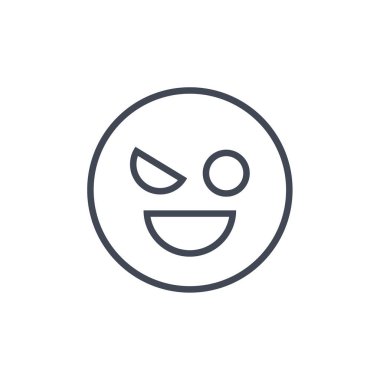 emoji düz simgesi, vektör illüstrasyonu 