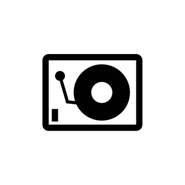 beyaz arkaplanda izole edilmiş müzik çalar simgesi vektörü, cd tahta logo kavramı