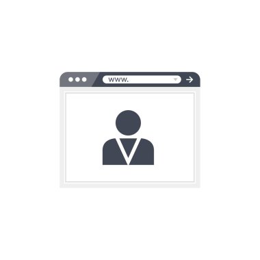 Kullanıcı profil simgesi vektör resimleme arkaplanı 