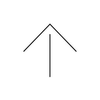 ok simgesi vektörü beyaz arkaplanda izole edildi, oklar şeffaf işaret