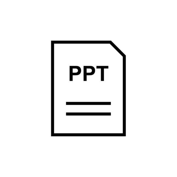 Illustration Vectorielle Icône Format Fichier Ppt — Image vectorielle