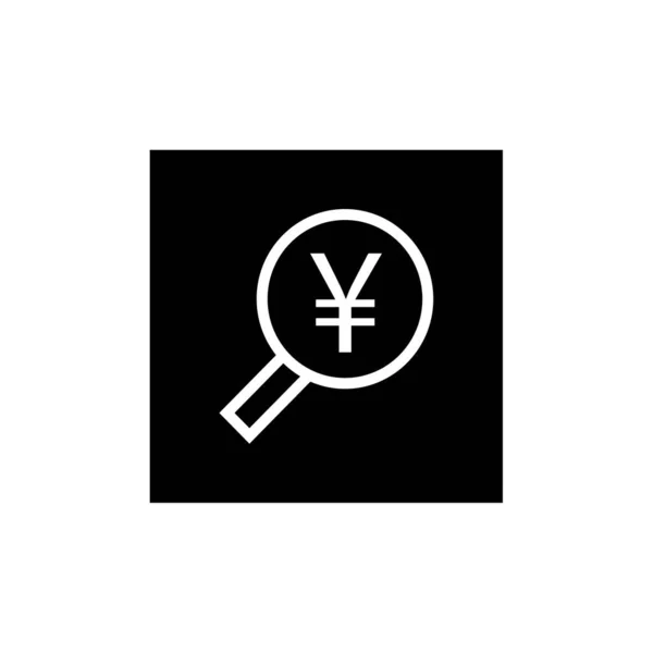 Yen Vektor Glyf Färg Ikon — Stock vektor