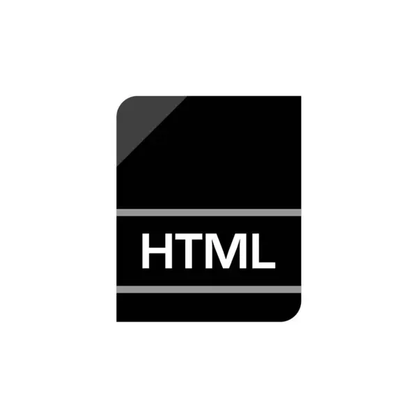 Html Fájlformátum Ikon Vektor Illusztráció Egyszerű Tervezés — Stock Vector