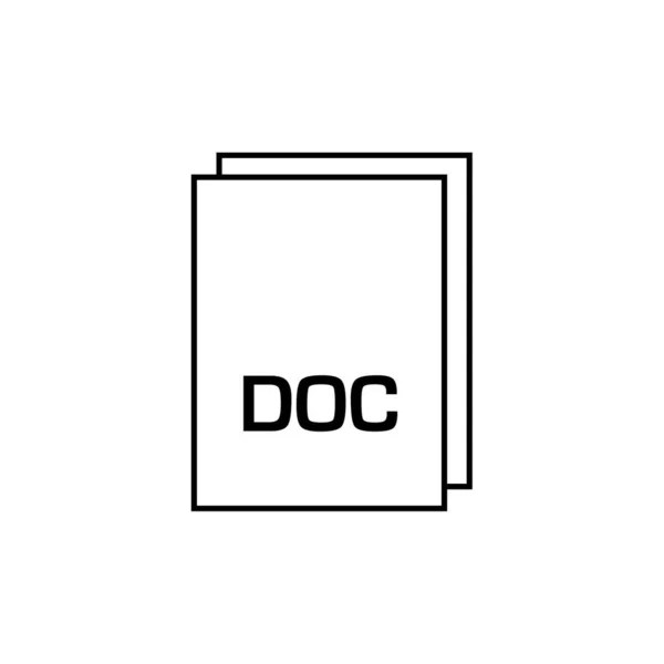 Документ Расширении Имени Файла Doc — стоковый вектор