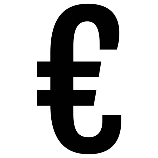 Знак Евро Векторная Иллюстрация Простая Конструкция — стоковый вектор