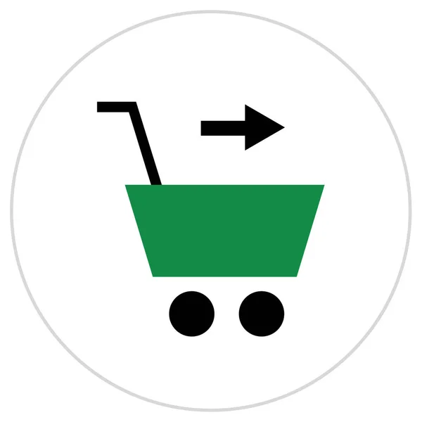 ショッピングカートのためのシンプルなベクターウェブボタン — ストックベクタ