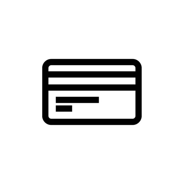 Tarjeta Crédito Icono Vector Aislado Sobre Fondo Blanco Logotipo Concepto — Vector de stock