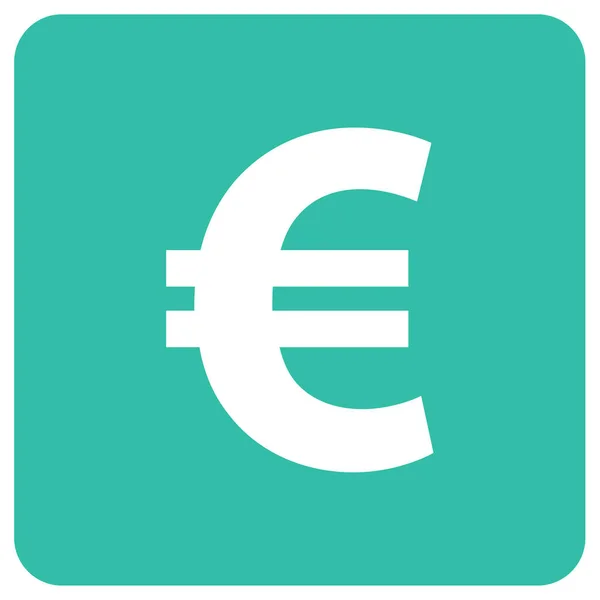 Euró Web Ikon Egyszerű Illusztráció — Stock Vector