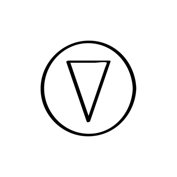 Dreieck Symbol Vektorillustration Einfaches Design — Stockvektor