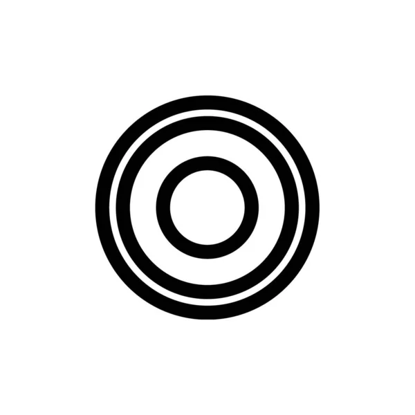 Target Icon Vector Geïsoleerd Witte Achtergrond Logo Concept Van Voedselteken — Stockvector