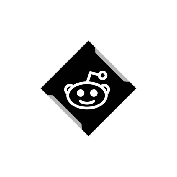 Reddit Social Media Logo Ilustracja Wektor — Wektor stockowy