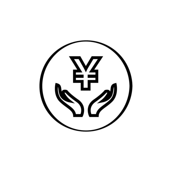 Yen Icon Isolated Vector Background Flat Vector Symbol Design — Stock Vector