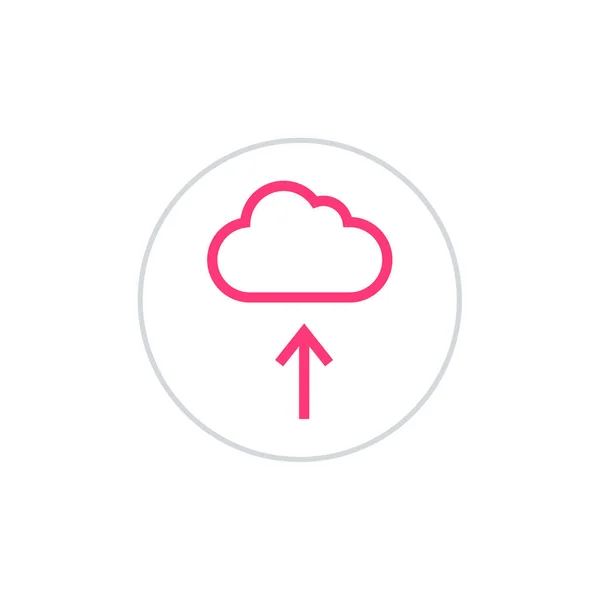 Ícone Upload Nuvem Ilustração Vetorial —  Vetores de Stock