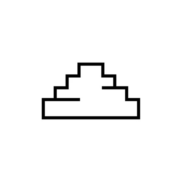Векторная Иллюстрация Значка Пирамиды Путешествия Отдых — стоковый вектор