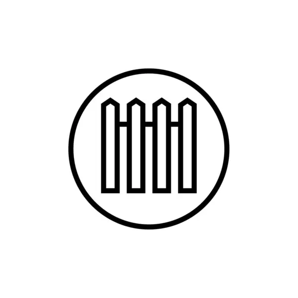 Zaun Linie Symbol Vektor Illustration — Stockvektor