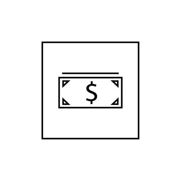 Dollar Argent Icône Vecteur — Image vectorielle
