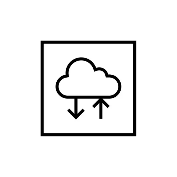 Icône Moderne Cloud Illustration Vectorielle — Image vectorielle