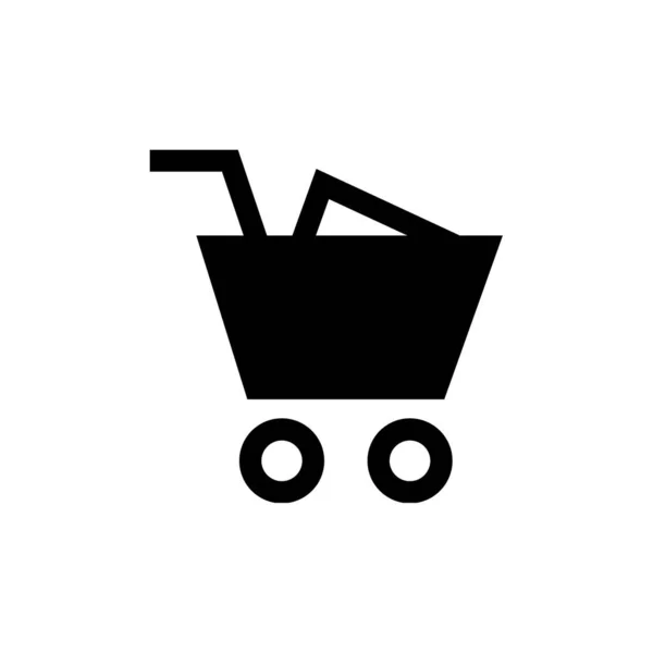 Shopping Cart Icon Vector Isolated Background Your Web Mobile Apps — Stock Vector