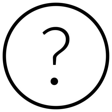 Soru işareti. Basit resimleme