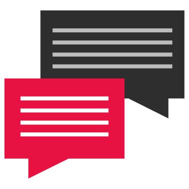 Konuş. Web simgesi basit illüstrasyon