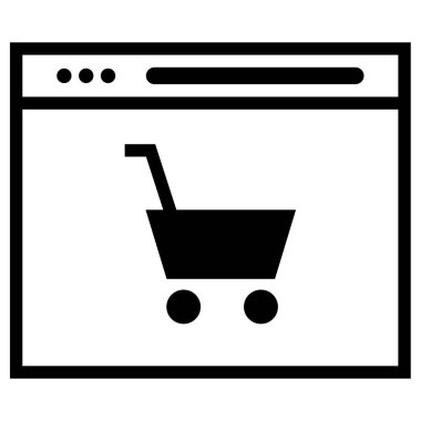 Alışveriş arabası. Basit resimleme