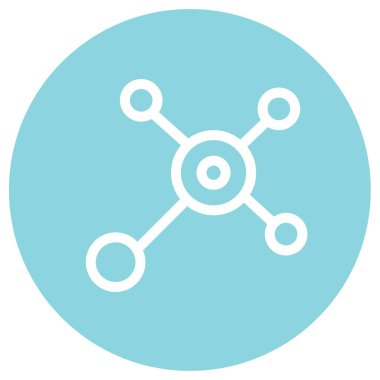 Molekül vektör simgesi modern basit illüstrasyon