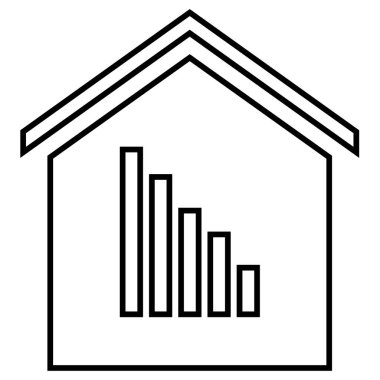 Ev. Web simgesi basit illüstrasyon