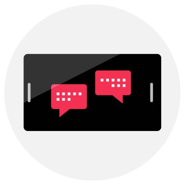 Sohbet simgesi vektör illüstrasyonu